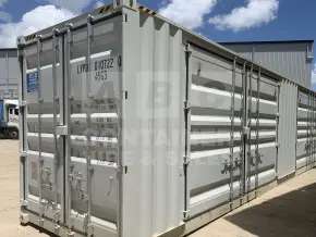 40' High Cube Partial Side Opening Shipping Container (2 Sets Of Side Opening Doors)