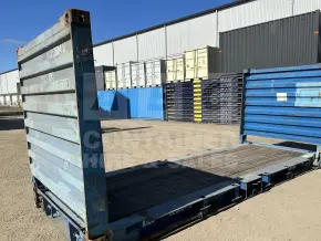 20' Flat Rack Shipping Container (With Collapsible Ends)