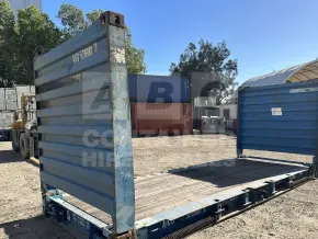 20' Flat Rack Shipping Container (With Collapsible Ends)