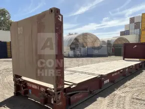 40' Flat Rack Shipping Container (With Collapsible Ends)