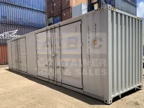 40' High Cube Partial Side Opening Shipping Container (2 Sets Of Side Opening Doors)