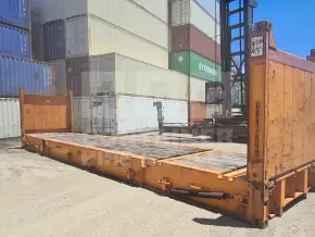 40' Flat Rack Shipping Container (With Collapsible Ends)