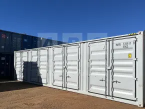 40' High Cube Partial Side Opening Shipping Container (4 Sets Of Side Doors)