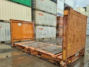 20' Flat Rack Shipping Container (With Collapsible Ends)