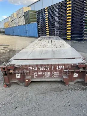 40' High Cube Flat Rack Shipping Container (With Collapsible Ends)