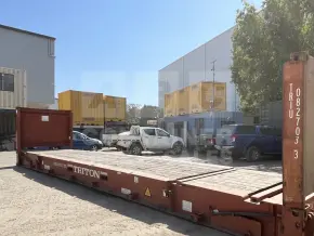 40' Flat Rack Shipping Container (With Collapsible Ends)