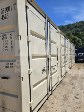 40' High Cube Partial Side Opening Shipping Container (4 Sets Of Side Doors)