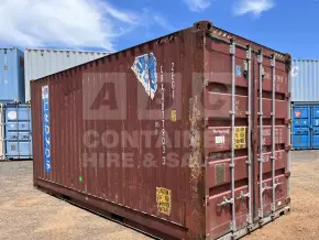 20' High Cube Bulker Shipping Container (Timer Floor With No Roof Hatches, 2 Pallets Wide)